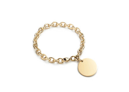 Gold Plated Round Charm Bracelet